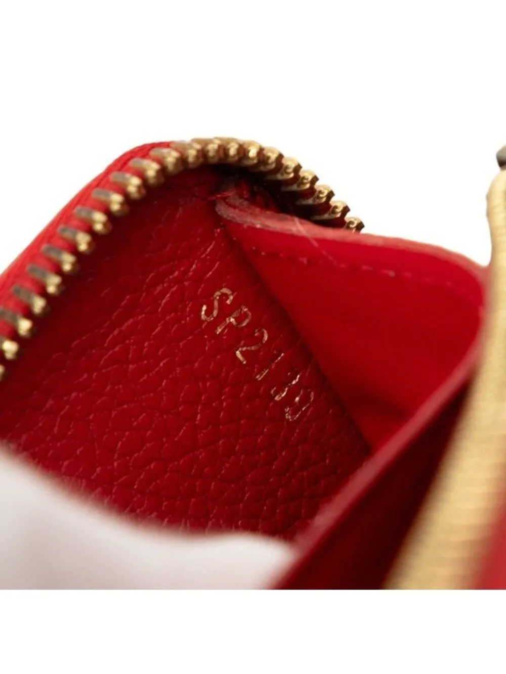 Louis Vuitton Wallet Navy Red Leather